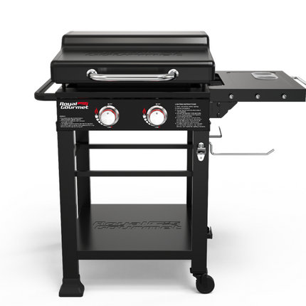 Brander 2 Burner Gas Griddle w/Lid & Warming Rack