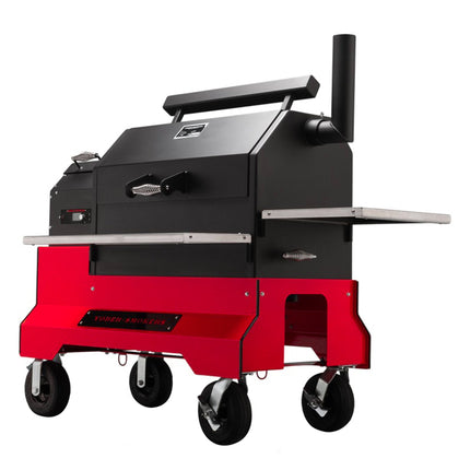 Yoder Smokers YS640S Competition Cart Pellet Grill and Red Cart