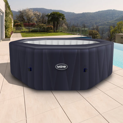 Aegean | 6-Person Inflatable Hot Tub | Integrated Heater | Navy