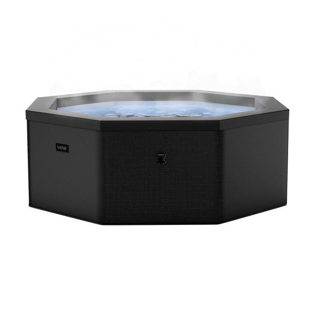 Como | 6-Person Eco Foam Hot Tub | Built-In Integrated Heater | Charcoal Black