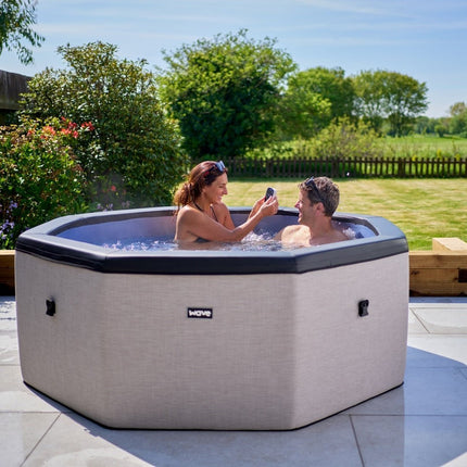 Como | 6-Person Eco Foam Hot Tub | Built-In Integrated Heater | Flint Grey