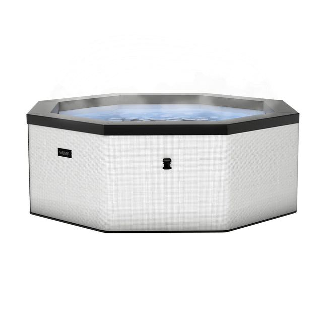 Como | 6-Person Eco Foam Hot Tub | Built-In Integrated Heater | Pebble White