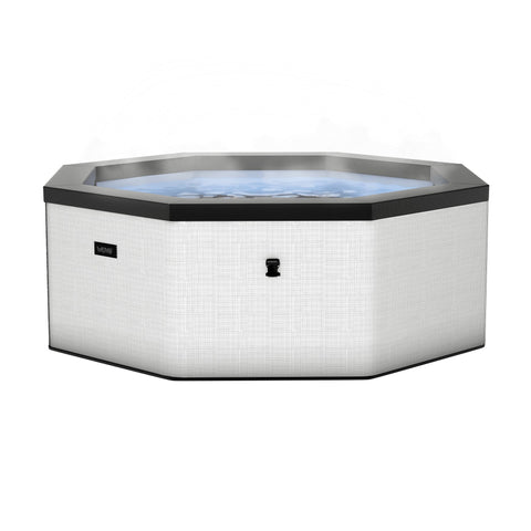 Como | 6-Person Eco Foam Hot Tub | Built-In Integrated Heater | Pebble White